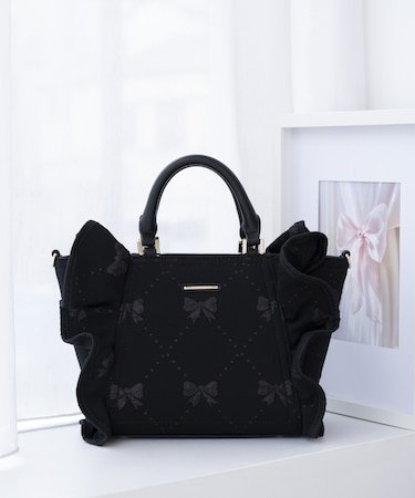 リボンフリルハンドバッグ