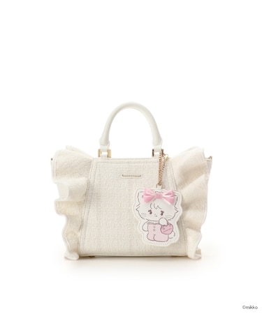 Lil ala mode×SAMANTHAVEGAコレクション ツイードフリルハンドバッグ