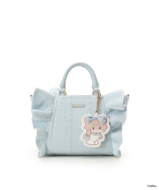 Lil ala mode×SAMANTHAVEGAコレクション ツイードフリルハンドバッグ