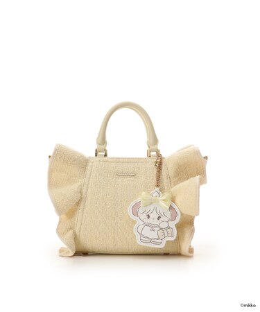 Lil ala mode×SAMANTHAVEGAコレクション ツイードフリルハンドバッグ