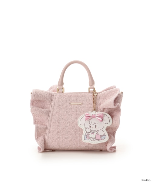Lil ala mode×SAMANTHAVEGAコレクション ツイードフリルハンドバッグ