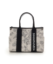 ロゴテープジャガード調トートバッグ（小）