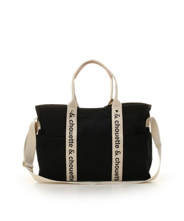 大容量キャンバスロゴ2WAYトートバッグ《通勤・通学・マザーズバッグ》