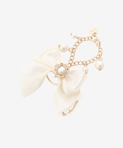 《推し事》金具付きビジューリボンチャーム