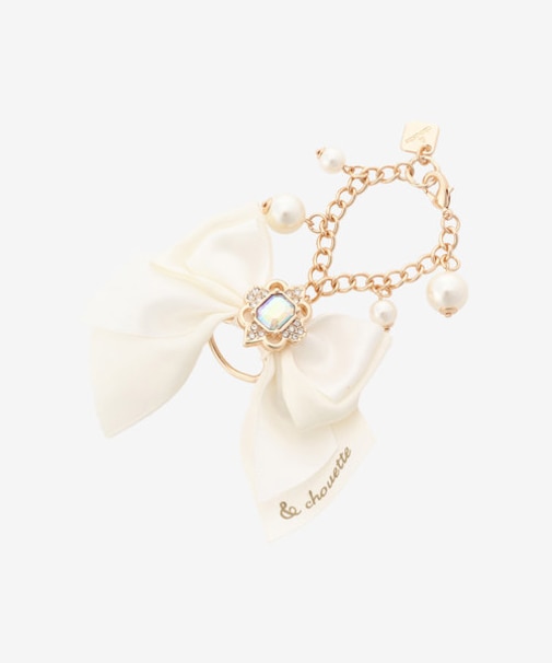 《推し事》金具付きビジューリボンチャーム