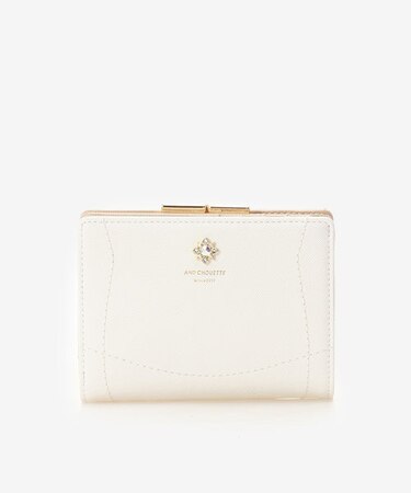 ビジュー口金二つ折り財布