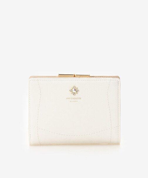 ビジュー口金二つ折り財布