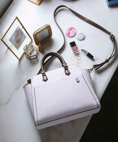 《推し事バッグ》クリアポケット付きスクエアトートバッグ