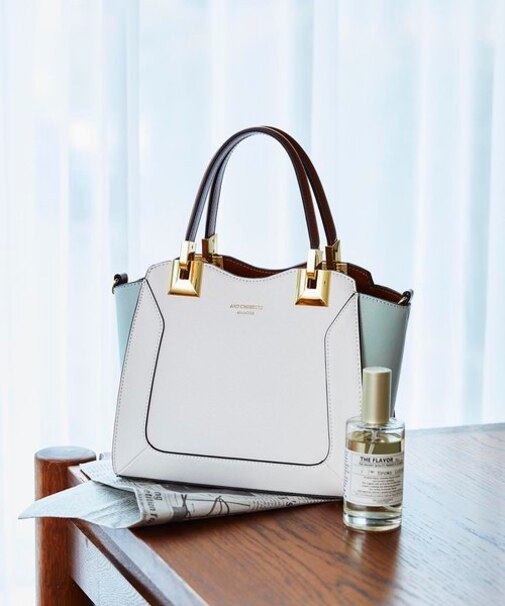 バイカラーハンドル金具トート