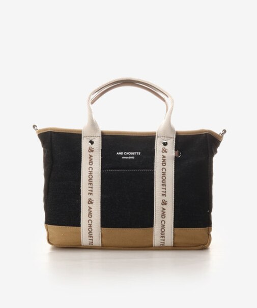 デニムロゴキャンバスバッグ　（中）