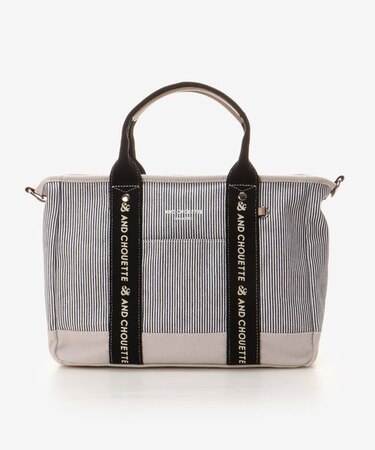 デニムロゴキャンバスバッグ　（中）