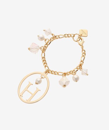 オーバルパールイニシャルチャームH