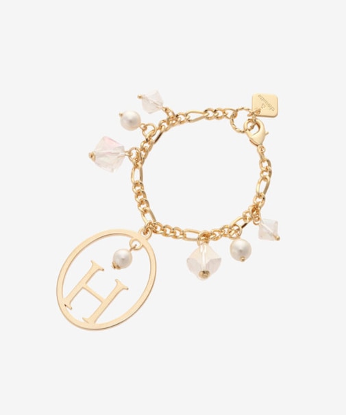 オーバルパールイニシャルチャームH