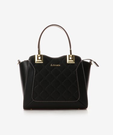 型押しモノグラム　ハンドル金具トート