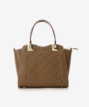 型押しモノグラム　ハンドル金具トート