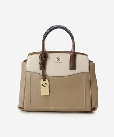 バイカラーハンドバッグ