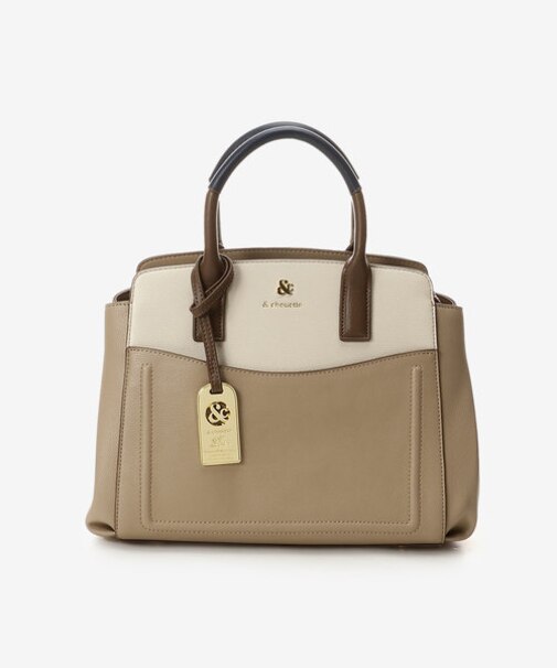 バイカラーハンドバッグ