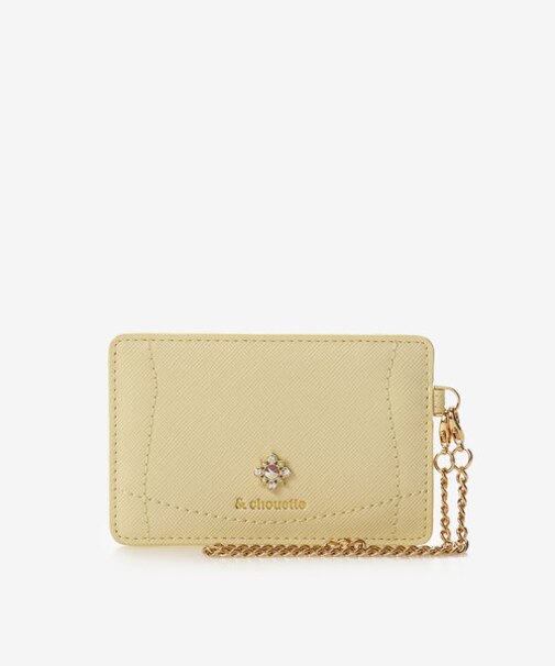 ビジュー付きパスケース