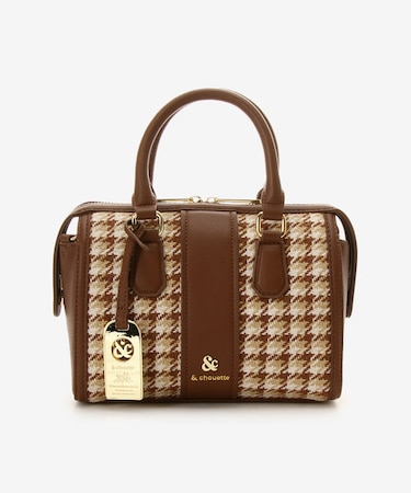 千鳥チェック柄 ミニボストンバッグ