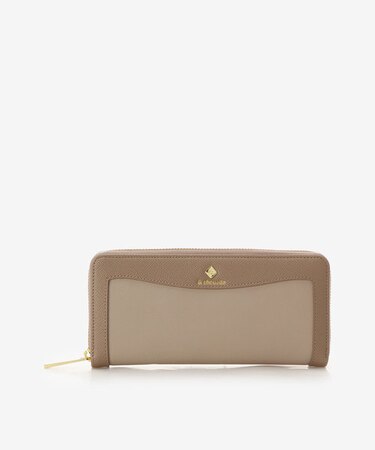 バイカラーラメ コインスルー長財布