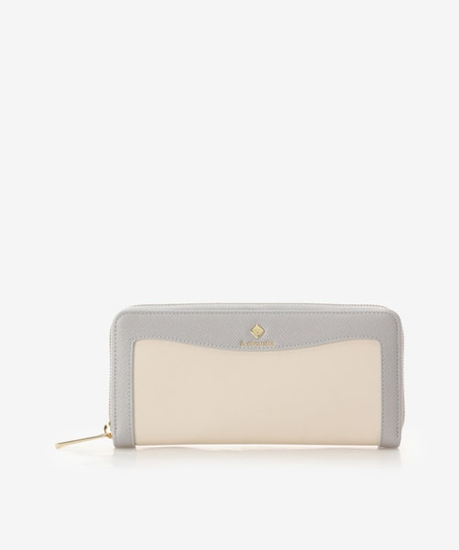 バイカラーラメ コインスルー長財布