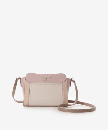 ラメ スウィングビジュー付きショルダーバッグ