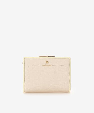 アクセントカラー配色口金折財布