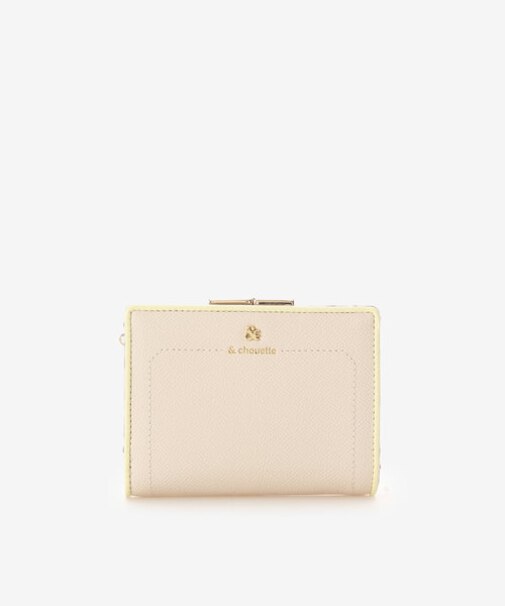 アクセントカラー配色口金折財布