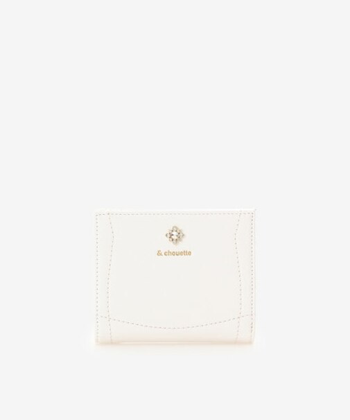 ビジュー付き折財布