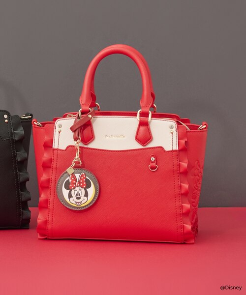 推し事バッグ》クリアポケット付きぬいぐるみバッグ「ミニーマウス