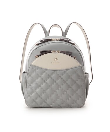 ビジュー付き　キルティングラメリュック