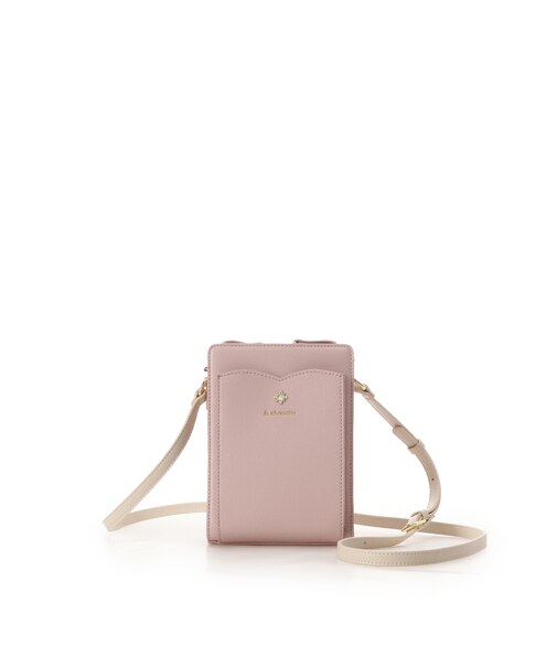 ビジュー付きラメ　ミニスクエアショルダーバッグ