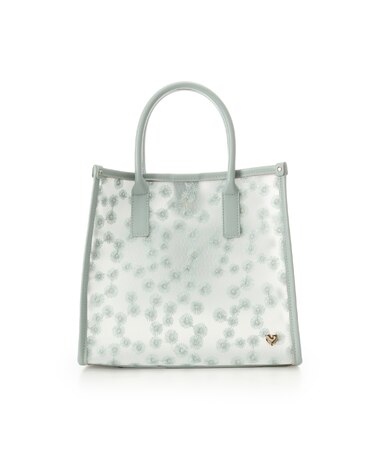 フラワーステッチスクエアバッグ