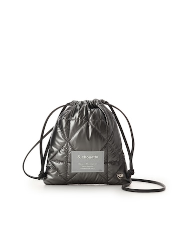 メタリックカラーキルティングショルダーバッグ