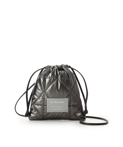 メタリックカラーキルティングショルダーバッグ