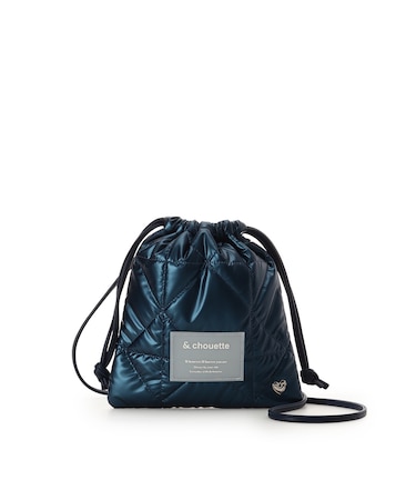 メタリックカラーキルティングショルダーバッグ