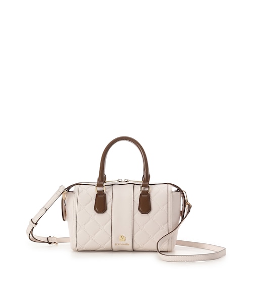 型押しモノグラム ミニボストンバッグ