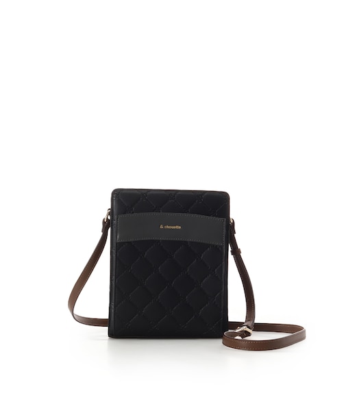 型押しモノグラム　スクエアショルダーバッグ