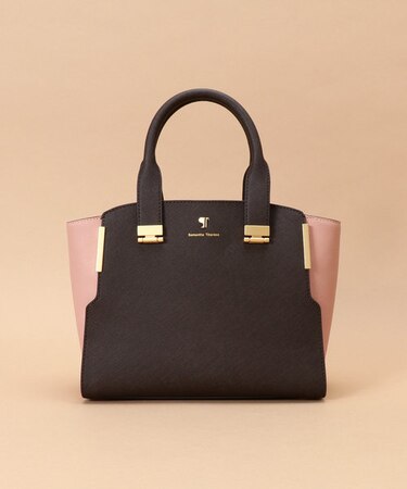 Pomme d'espoir ポムディスポワール バイカラーハンドルバッグ