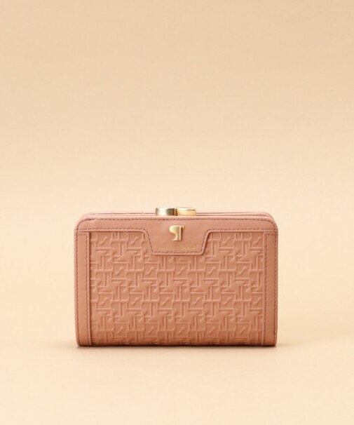 Pomme d'espoir ポムディスポワール 型押し口金折財布