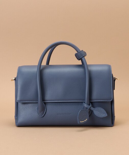 シンプルスムースレザー ハンドバッグ 大サイズ