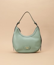 ハーフムーン 合皮ショルダーバッグ 大サイズ