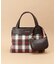 スクエアシェイプ チェック柄バッグ