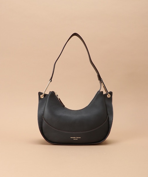 ハーフムーン レザーショルダーバッグ