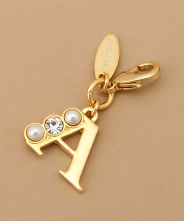 ビジューイニシャル ファスナーチャーム A