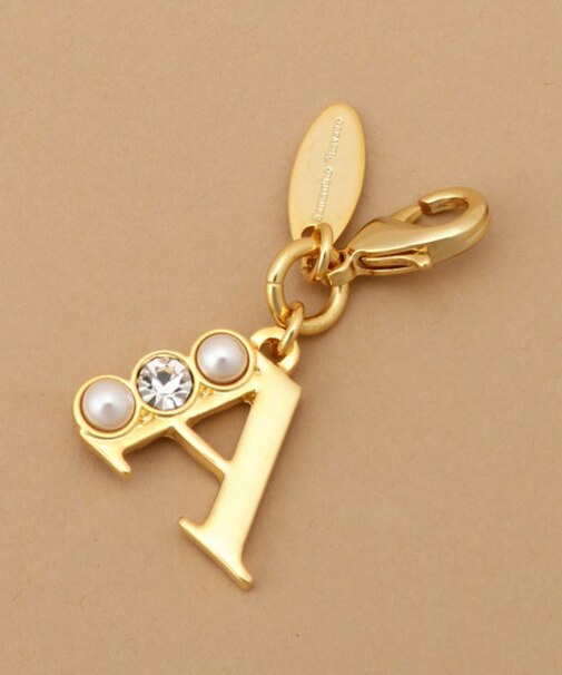 ビジューイニシャル ファスナーチャーム A