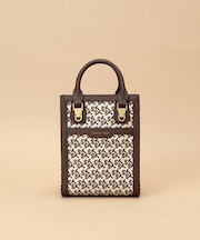 ST Jacquard シルエット 縦型スクエアトートバッグ