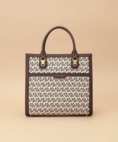 ST Jacquard シルエット スクエアトートバッグ