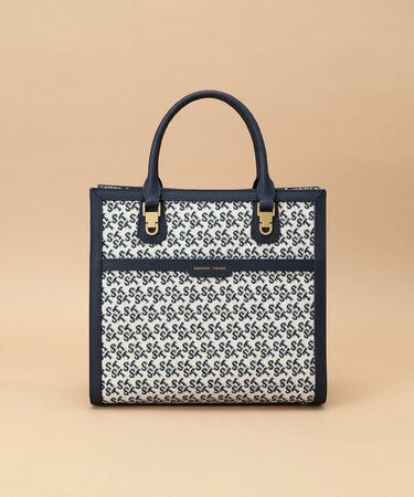 ST Jacquard シルエット スクエアトートバッグ