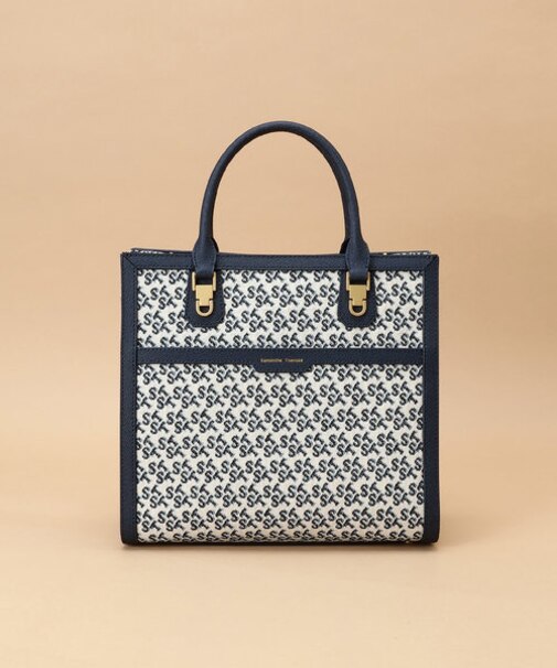 ST Jacquard シルエット スクエアトートバッグ